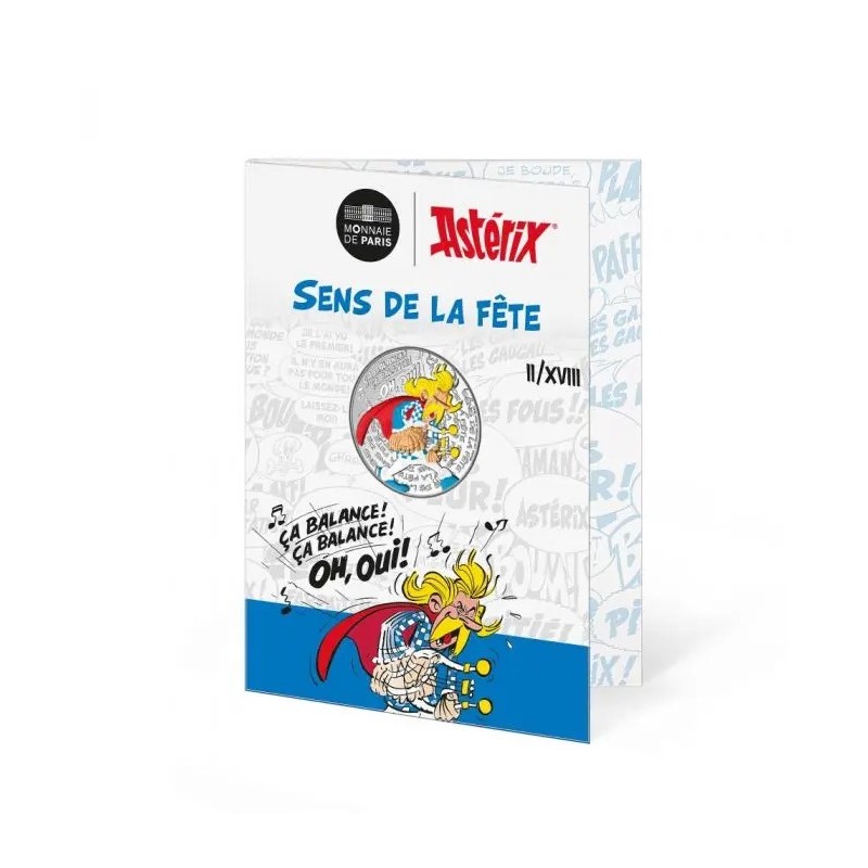 FRANCE 10 Euros Argent Astérix 2022 UNC - Sens de la Fête n° 2/18 ⏰