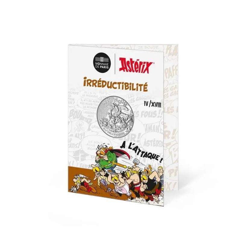FRANCE 10 Euros Argent Astérix 2022 UNC - Irréductibilité n° 4/18 ⏰