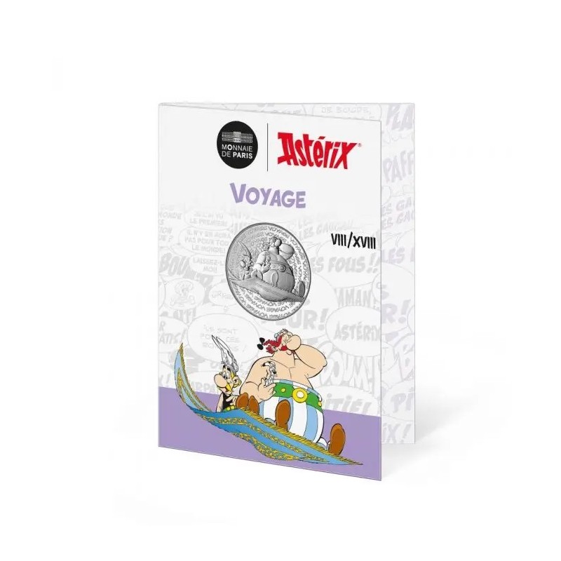FRANCE 10 Euros Argent Astérix 2022 UNC - Voyage n° 8/18 ⏰
