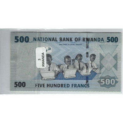 Lot de 3 billets de Banque neufs du Rwanda tous différents