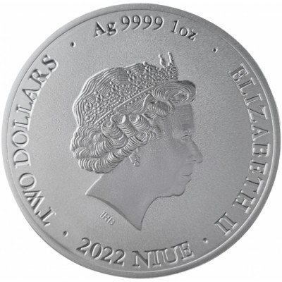 NIUE 2 Dollars Argent 1 Once Bitcoin 2022 ⏰
