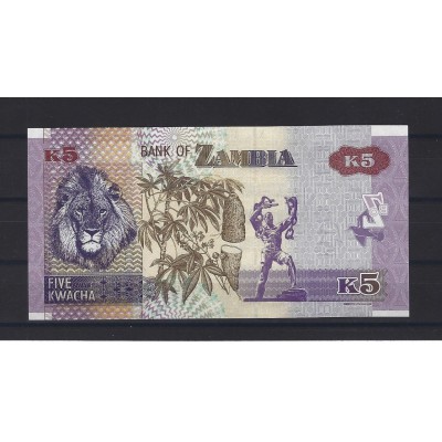 ZAMBIE Billet 5 Kwacha 2020