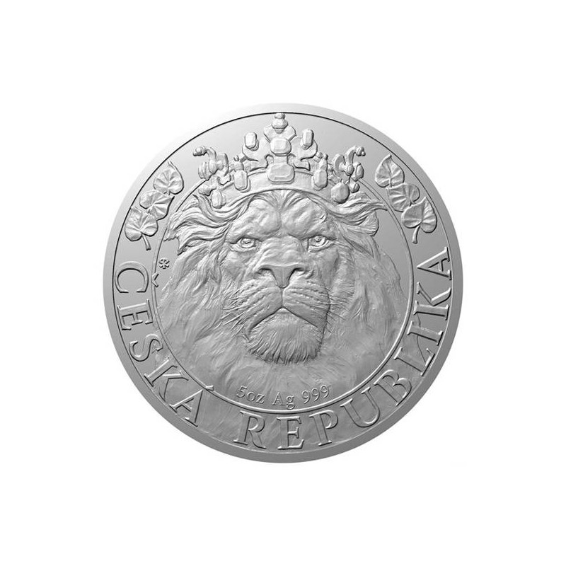NIUE 10 Dollars Argent 5 Onces Lion Tchèque 2022 ⏰