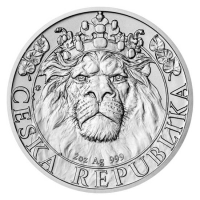 NIUE 5 Dollars Argent 2 Onces Lion Tchèque 2022