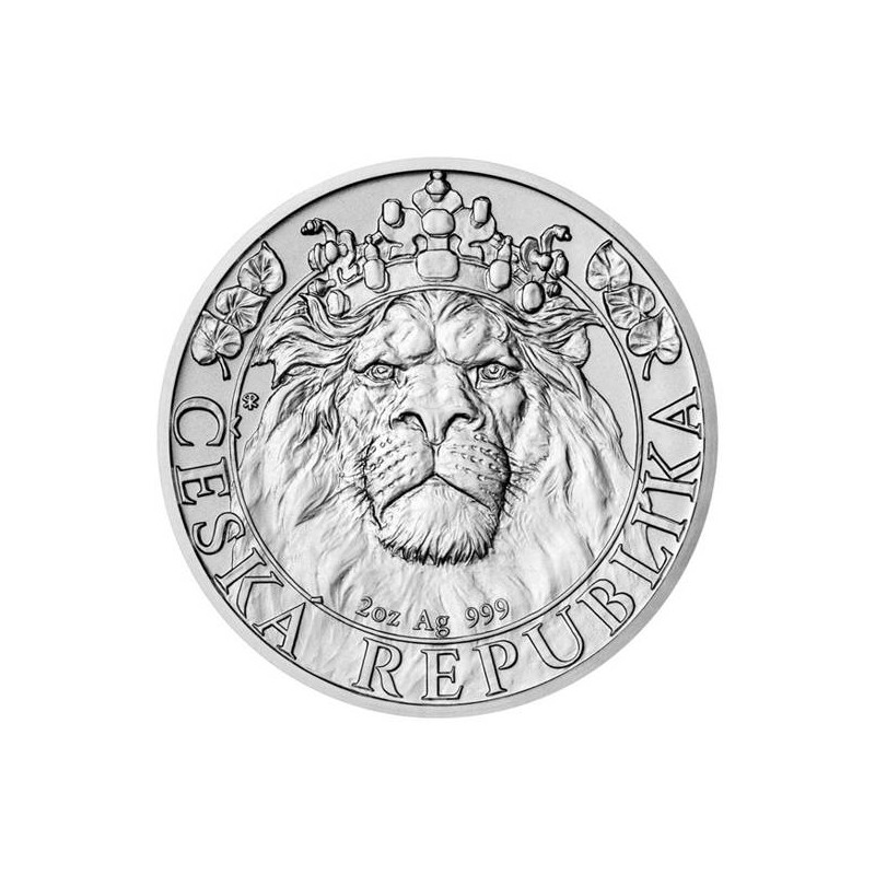 NIUE 5 Dollars Argent 2 Onces Lion Tchèque 2022 ⏰