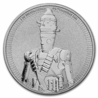 NIUE 2 Dollars Argent 1 Once Star Wars The Mandalorian IG-11 2022 ⏰