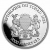 TCHAD 5000 Francs Argent 1 Once Zèbre Mandala 2022