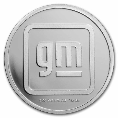 Médaille Argent 1 Once Logo General Motors 2021 à Aujourd'hui ⏰