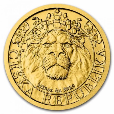 NIUE 5 Dollars Or 1/25 Once Lion Tchèque 2022