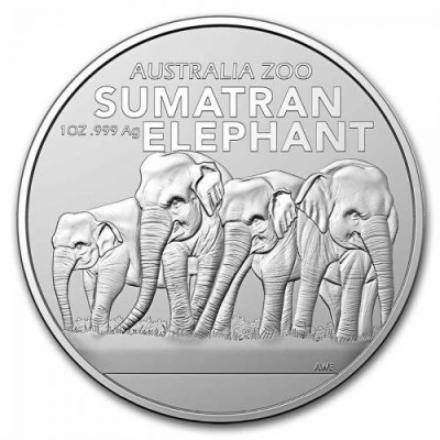 RAM AUSTRALIE 1 Dollar Argent 1 Once Eléphant de Sumatra 2022