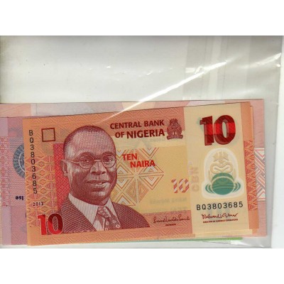 Lot de 5 billets de Banque neufs du Nigéria tous différents