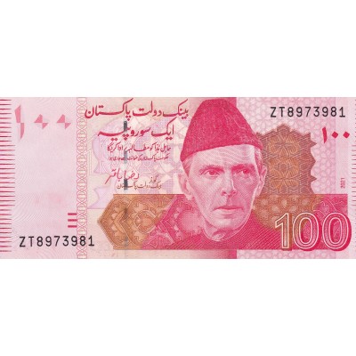 PAKISTAN Billet 100 Roupies 2021