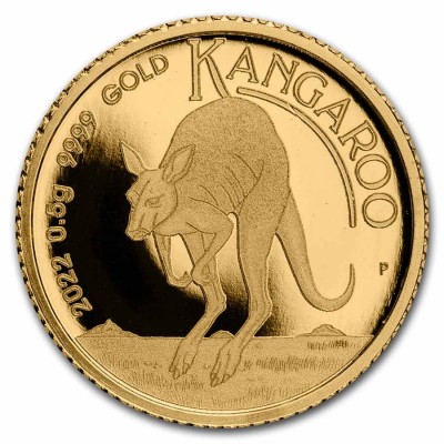 AUSTRALIE 2 Dollars Or 0,5 Gramme Mini Kangourou 2022 ⏰
