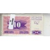 Lot de 10 billets de Banque neufs de Bosnie tous différents