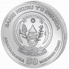 RWANDA 50 RWF Argent 999/1000 1 Once Année du Lapin 2022 ⏰