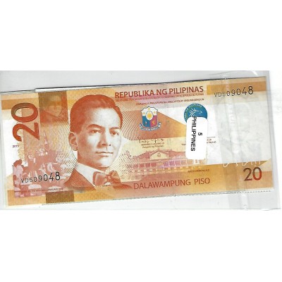 Lot de 5 billets de Banque des Philippines tous différents