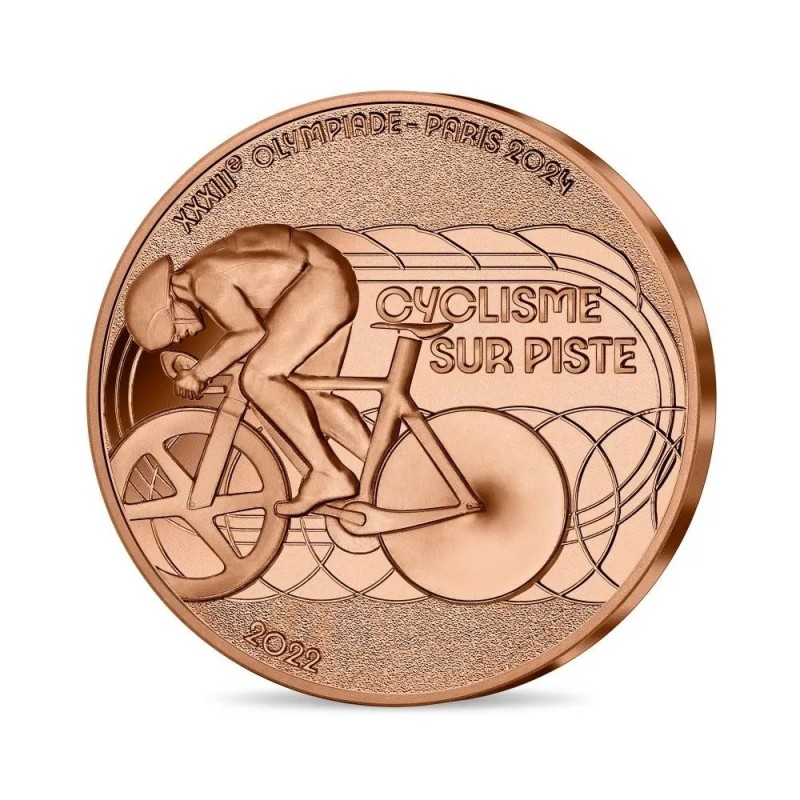 FRANCE 1/4 euro Commémorative JO 2024 Série Sport Cyclisme sur Piste