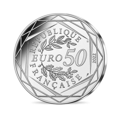 FRANCE 50 Euros Argent Astérix 2022 UNC - Amitié