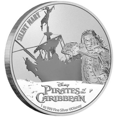 NIUE 2 Dollars Argent 1 Once Pirates des Caraibes Silent Mary 2022