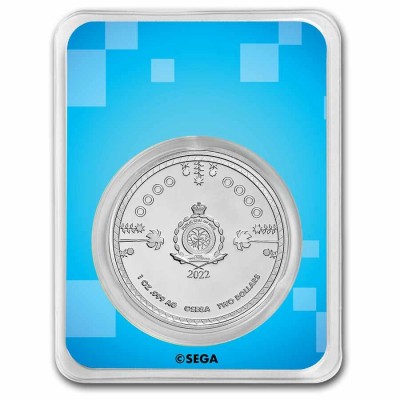 NIUE 2 Dollars Argent 1 Once 30 Ans de Sonic le Hérisson sous blister 2022
