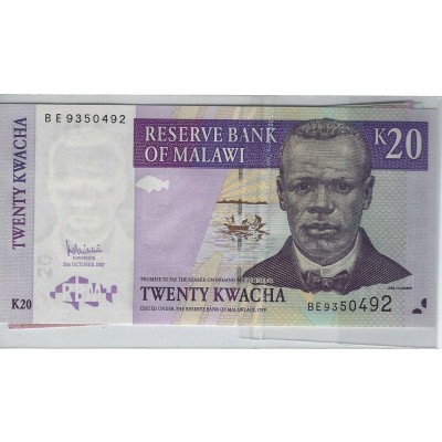 Lot de 5 billets de Banque neufs de Malawi tous différents