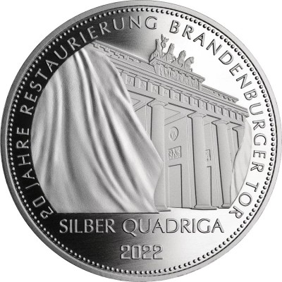 Médaille Argent 1/2 Once Quadriga 2022
