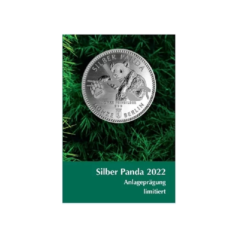 Médaille Argent 999/1000 1/2 Once Panda 2022