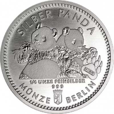 Médaille Argent 999/1000 1/4 Once Panda 2023
