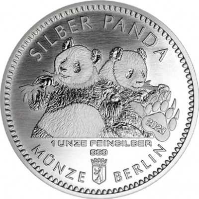 Médaille Argent 999/1000 1 Once Panda 2023