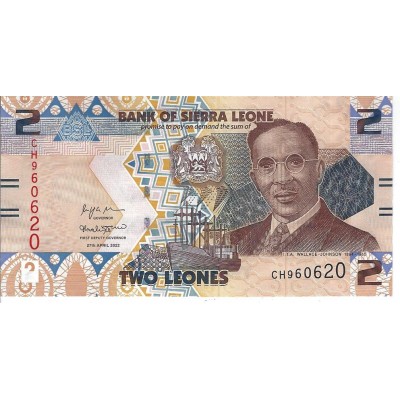 SIERRA LEONE  Billet 2 Leones 2022