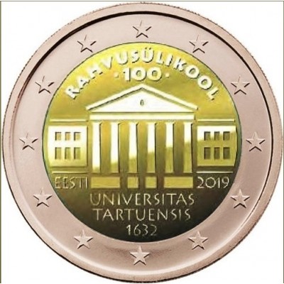 ESTONIE 2 Euro Fondation Université de Tartu 2019 UNC