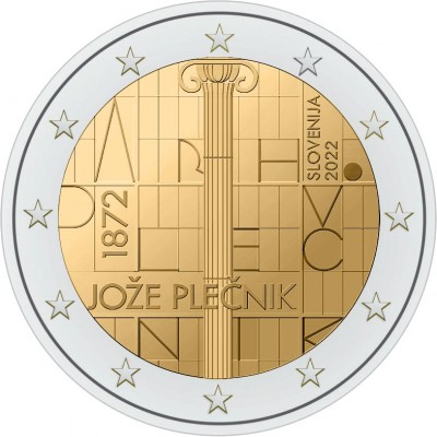 SLOVENIE 2 Euro Joze Plecnik 2022 UNC