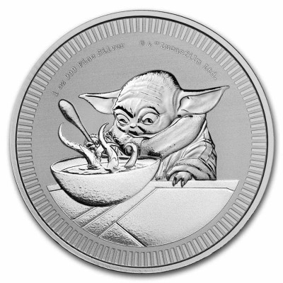 NIUE 2 Dollars Argent 1 Once Grogu Baby Yoda 2022