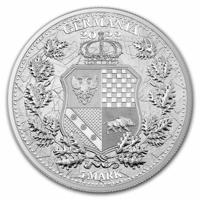 Médaille 5 Mark argent 1 Once Germania / Pologne 2022 ⏰