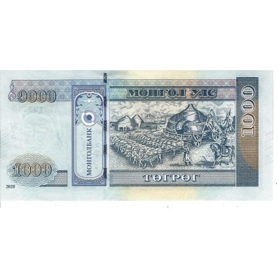 MONGOLIE Billet 1 000 Tugrik 2020