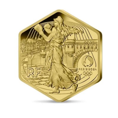 FRANCE 250 Euro OR 999/1000 2023 Hexagonale PARIS JO 2024 BU n° 3 ⏰