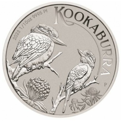 AUSTRALIE 15 Dollars Platine 1/10 Once Kookaburra 2023