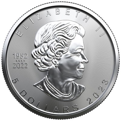 CANADA 5 Dollars Argent 1 Once MAPLE LEAF 2023 ⏰