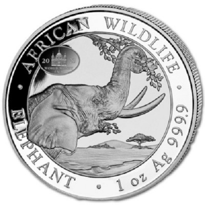 SOMALIE 100 Shillings Argent 1 Once Eléphant 2023 WMF Berlin