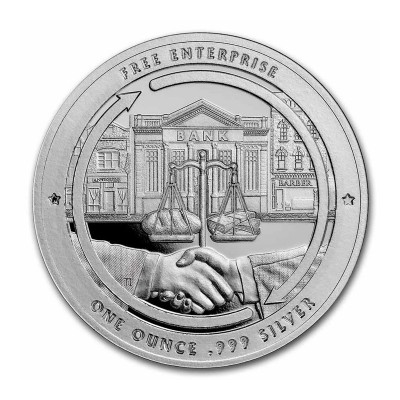 Médaille Argent 999/1000 1 Once Fondateurs de la Liberté Adam Smith ⏰