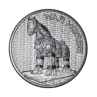 Médaille Argent 999/1000 2 Onces Cheval de Guerre ⏰