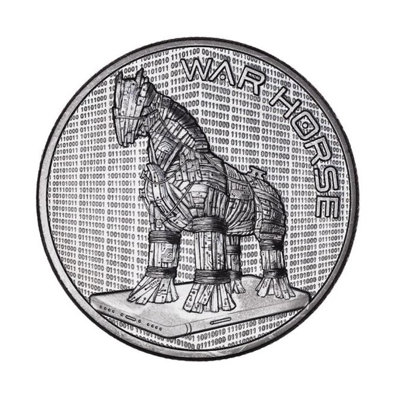 Médaille Argent 999/1000 2 Onces Cheval de Guerre