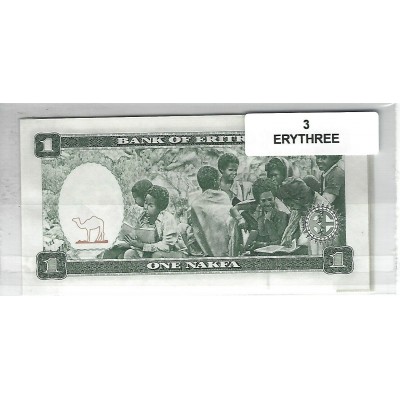 Lot de 3 billets de Banque neufs d'Erythrée tous différents