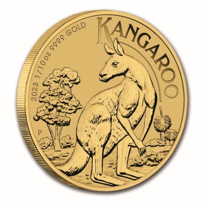 AUSTRALIE 15 dollars Or 1/10 once Kangourou 2023 ⏰