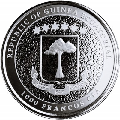 GUINEE EQUATORIALE 1 000 Frs CFA Argent Girafe 2022