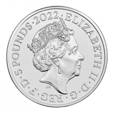 GRANDE BRETAGNE 5 Pounds Règne Reine Elizabeth Commonwealth 2022 ⏰