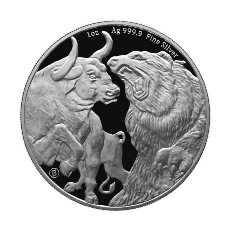 TCHAD 5 000 Francs Argent 1 Once Ours et Taureau 2023 ⏰