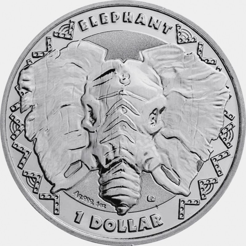 SIERRA LEONE 1 Dollar Argent 1 Once Big Five Eléphant 2023 ⏰
