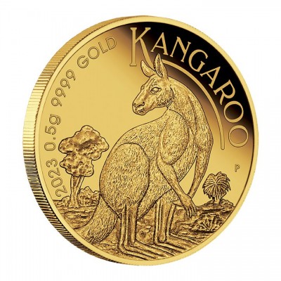 AUSTRALIE 2 Dollars Or 0,5 Gramme Mini Kangourou 2023