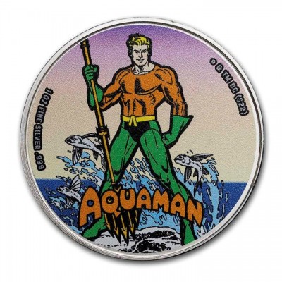 SAMOA 5 Dollars Argent 1 Once DC COMICS Aquaman Couleur 2023